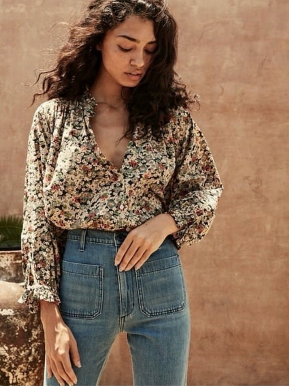 Doen Rose Top in Sissinghurst Floral
